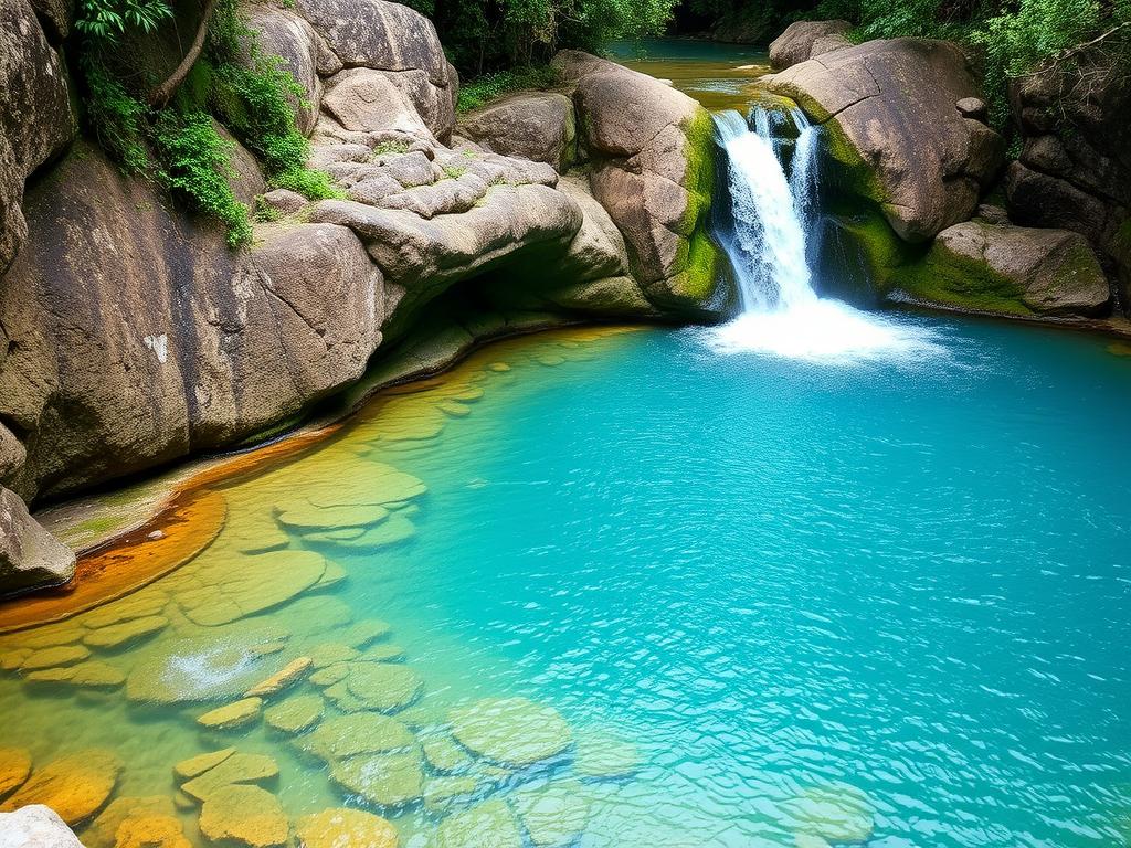 Cachoeira Lagoa Azul em Capítolio com seu poço de águas cristalinas Cachoeira Lagoa Azul em Capítolio com seu poço de águas cristalinas