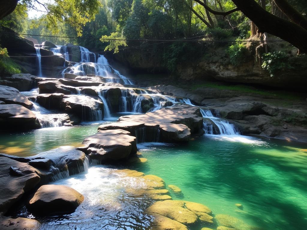 Cachoeira Trilha do Sol em Capítolio com suas piscinas naturais Cachoeira Trilha do Sol em Capítolio com suas piscinas naturais