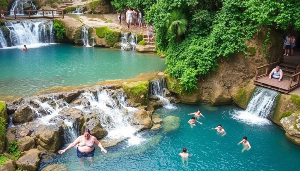 Cachoeiras e piscinas naturais do Cascata Eco Parque Cachoeiras e piscinas naturais do Cascata Eco Parque