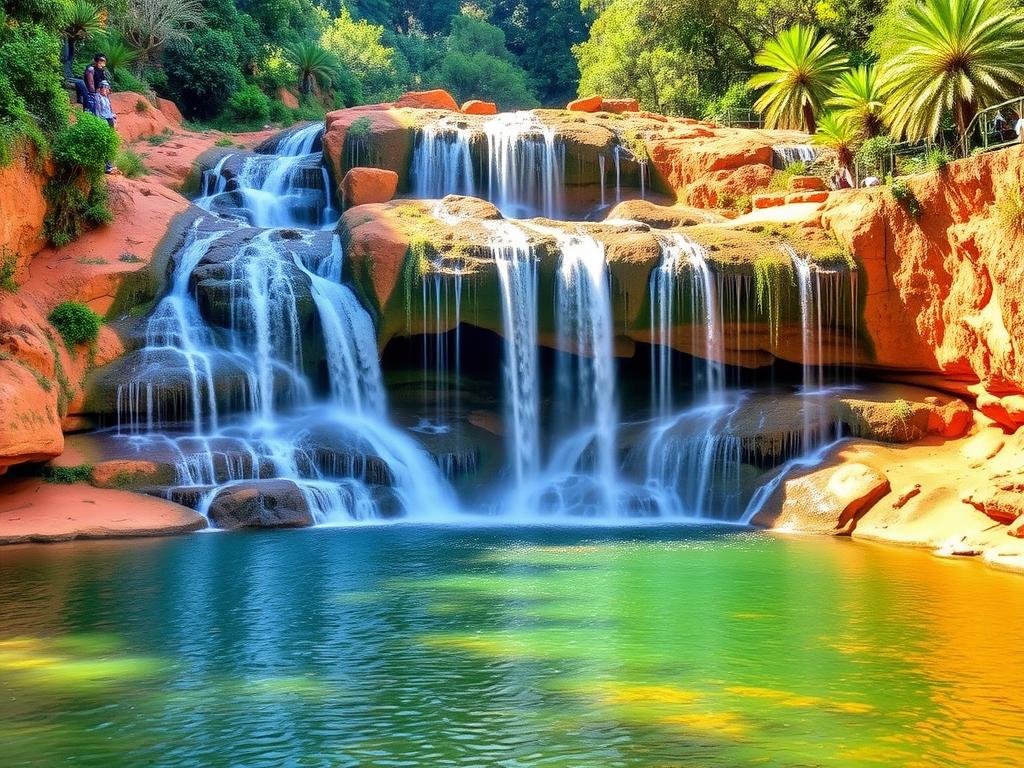 Cascata Eco Parque em Capítolio com suas quedas em níveis Cascata Eco Parque em Capítolio com suas quedas em níveis