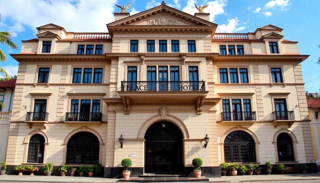Fachada do histórico Palace Hotel em Poços de Caldas em Minas Gerais Fachada do histórico Palace Hotel em Poços de Caldas em Minas Gerais