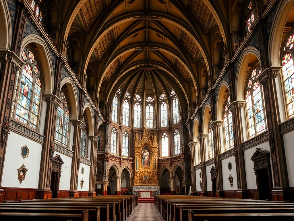 Interior da Igreja de Nossa Senhora Mãe dos Homens no Santuário do Caraça Interior da Igreja de Nossa Senhora Mãe dos Homens no Santuário do Caraça