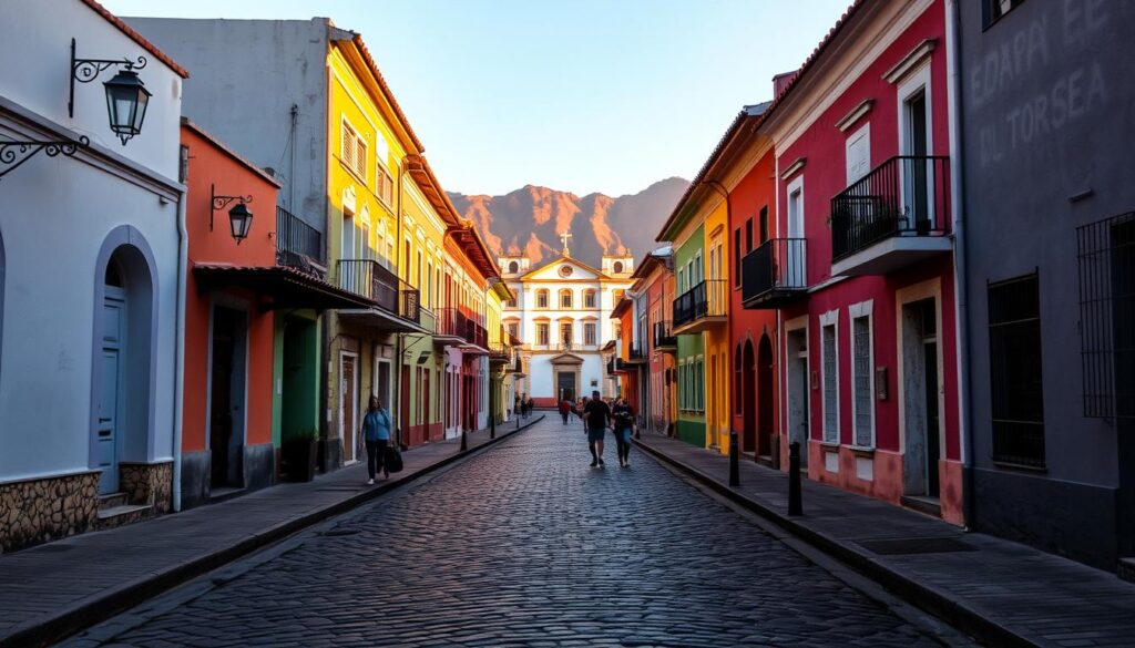 Rua de pedras em Tiradentes com a Igreja Matriz de Santo Antônio ao fundo, um dos 17 melhores destinos para conhecer em Minas Gerais Rua de pedras em Tiradentes com a Igreja Matriz de Santo Antônio ao fundo, um dos 17 melhores destinos para conhecer em Minas Gerais
