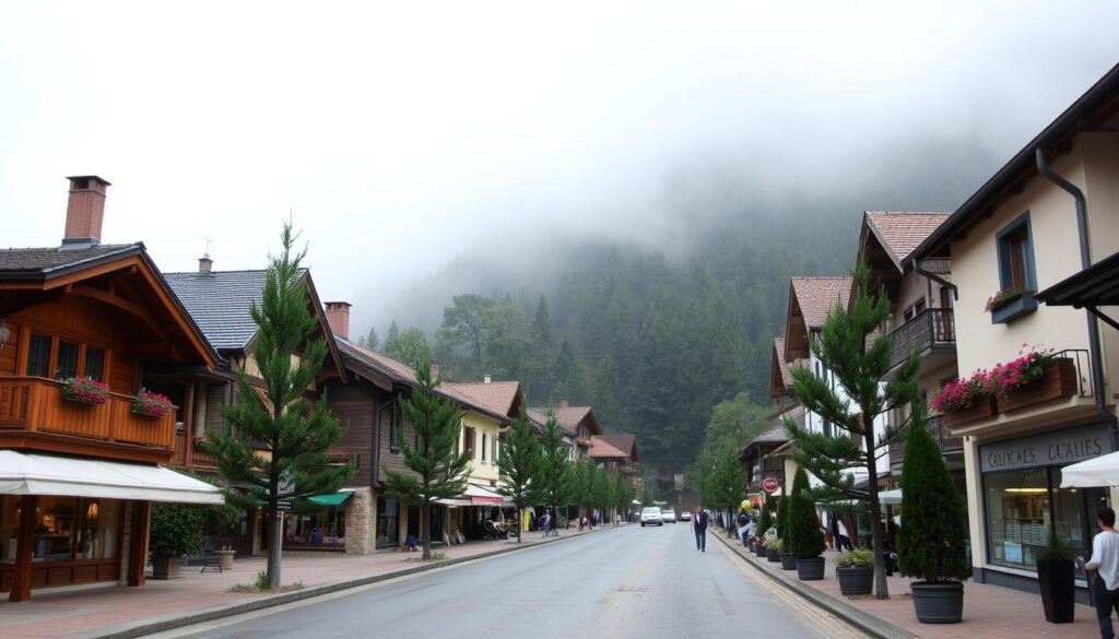 Rua principal de Monte Verde com arquitetura de estilo europeu, um dos 17 melhores destinos para conhecer em Minas Gerais Rua principal de Monte Verde com arquitetura de estilo europeu, um dos 17 melhores destinos para conhecer em Minas Gerais