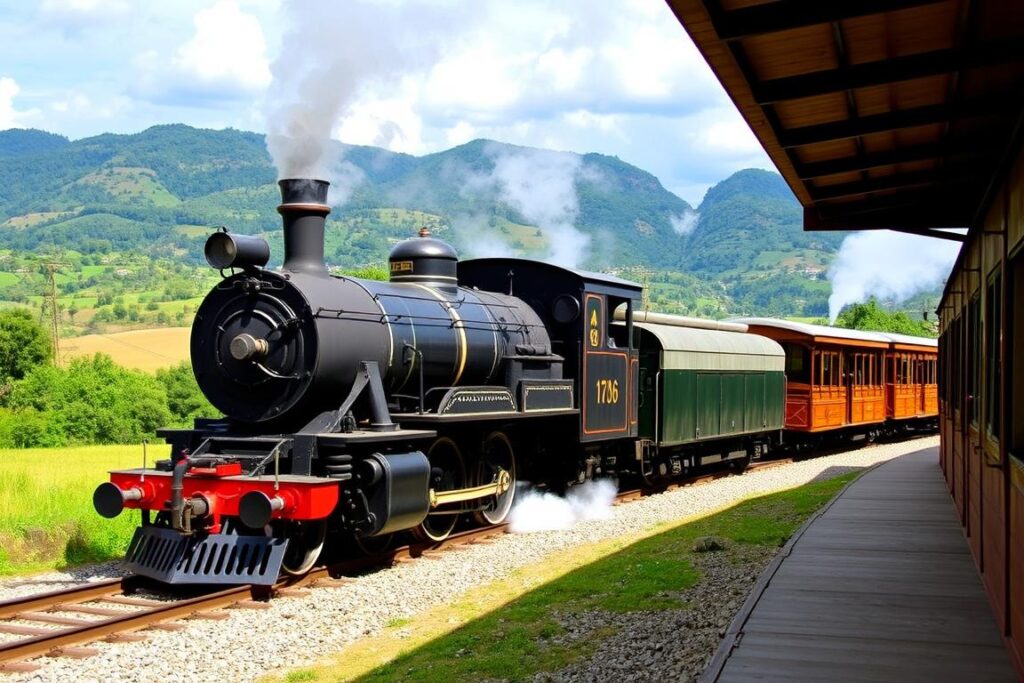 Trem Maria Fumaça que liga Tiradentes a São João del-Rei Trem Maria Fumaça que liga Tiradentes a São João del-Rei