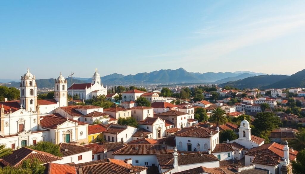 Vista panorâmica da cidade de Serro com suas igrejas e casarões coloniais, cidades históricas de Minas Gerais Vista panorâmica da cidade de Serro com suas igrejas e casarões coloniais, cidades históricas de Minas Gerais